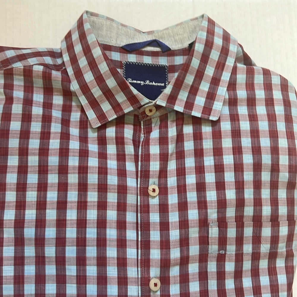 Tommy Bahama long sleeve plaid shirt size Large